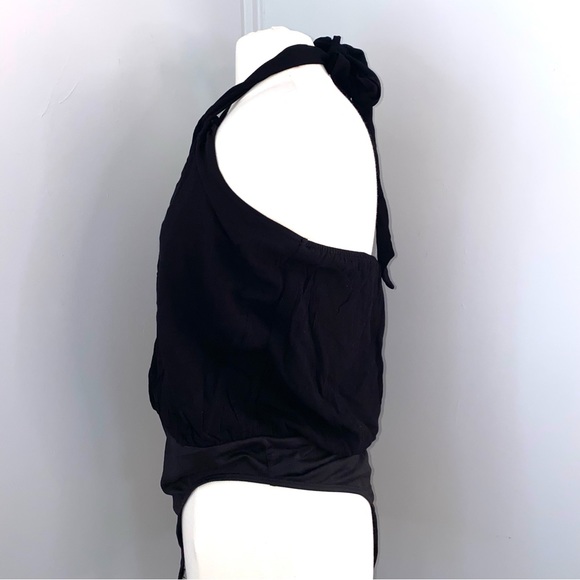 LUQ Brand Black Jersey Halter Bodysuit SZ M NWT - Picture 3 of 7